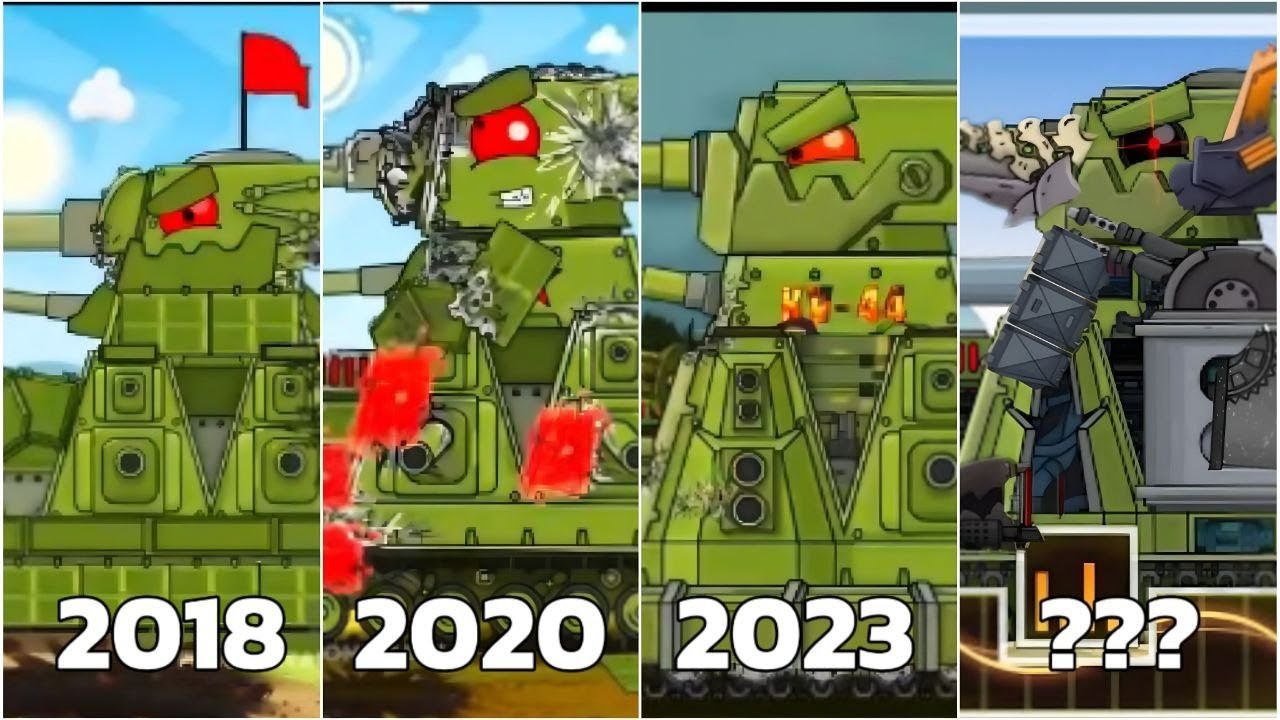 Kv-44 Evolution in HomeAnimations tank cartoon 2019-2025