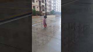 Cham cham | Cute baby enjoying after rain #Shorts