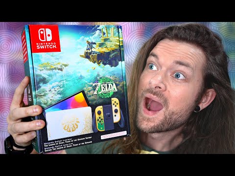UNBOXING the ZELDA: Tears of the Kingdom OLED Nintendo Switch!