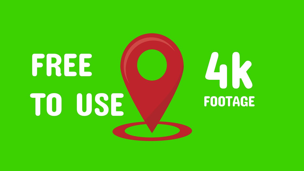 Free Location Icon GREEN SCREEN 4K. Free for your video's project. YouTube