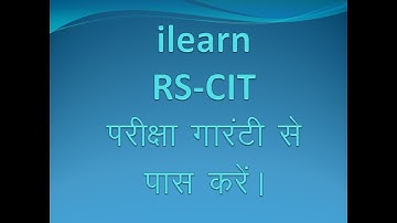 Chap 6 - RKCL RS-CIT NEW iLEARN QUESTIONS WITH ANSWER (Rkcl RSCIT iLEARN के प्रश्न उत्तर सहित)
