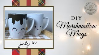 DIY Dollar Tree Usable Marshmallow Mugs | Christmas In July 2021