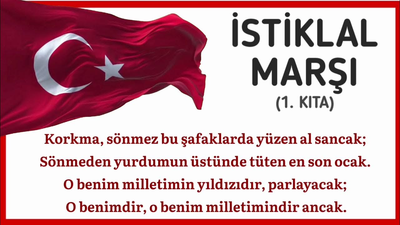 İstiklal Marşı 1. Kıta 10 Tekrar Ezberlemek için YouTube