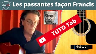 Video thumbnail of "Les passantes - Georges Brassens façon Cabrel [Tuto guitare facile Terafab]"