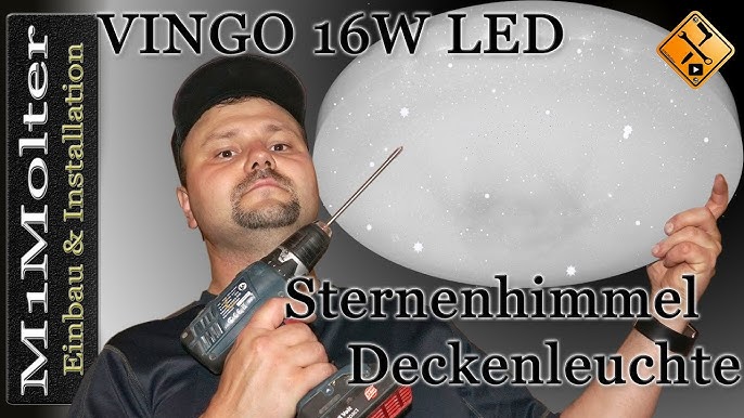 Brilo (Briloner) 24W IP44 LED light fixture - review and install - YouTube