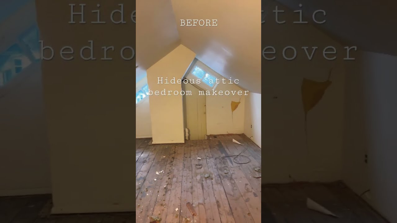 BEFORE Attic Bedroom Makeover 