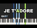 Jonathan c gambela  je tadore  easy piano tutorial by extreme midi