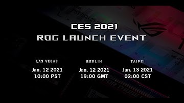 ROG 2021 New Lineups | ROG CES 2021 Launch