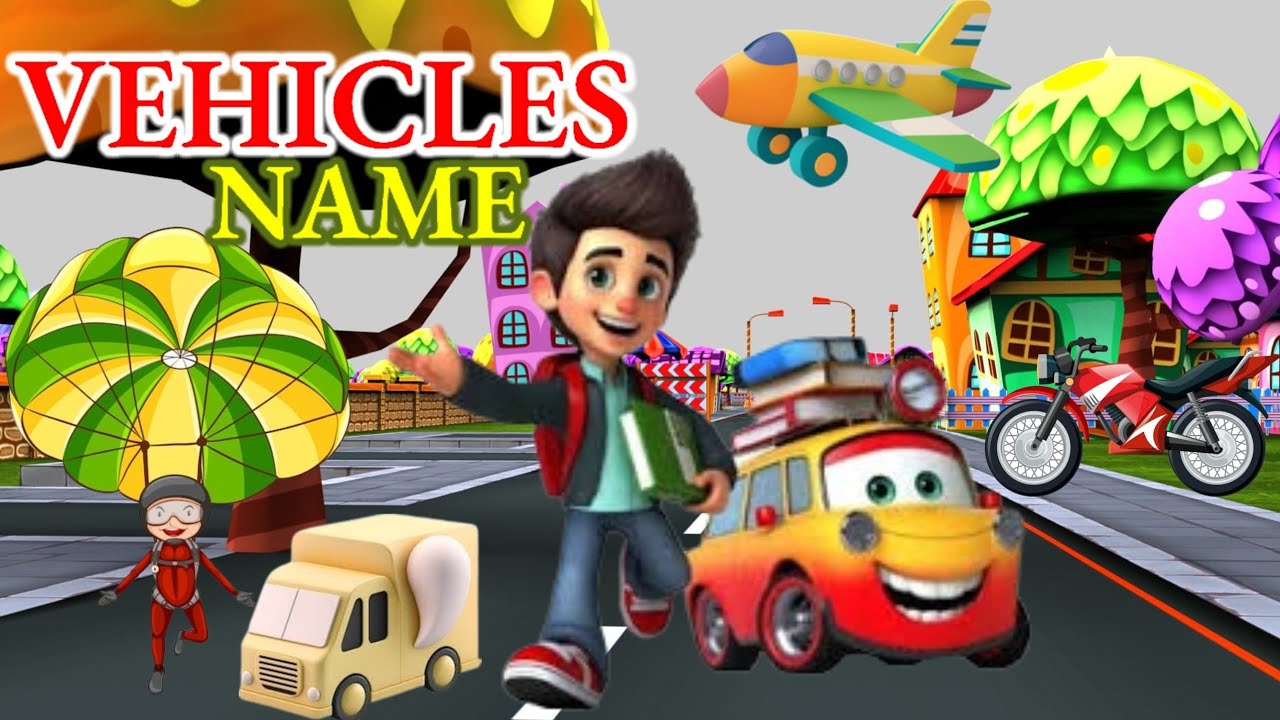 Vehicle Names In English | 🛵🏍️🚙🚀🚒🚛🚁🛩️ Vehicles Name ...