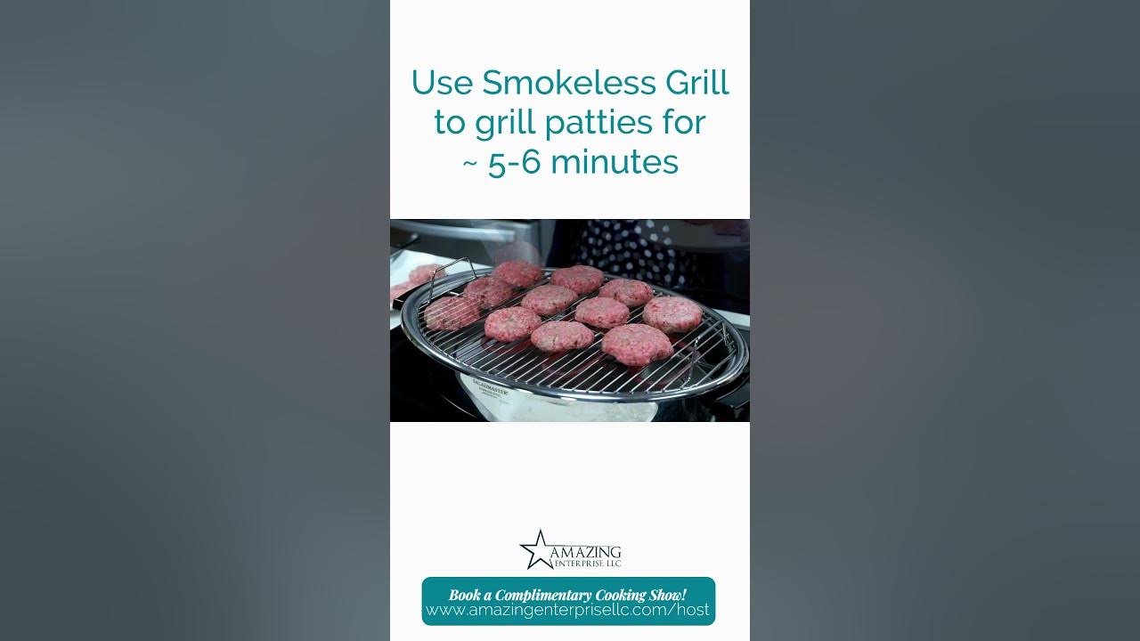Saladmaster Hamburger using the Smokeless Grill! Amazing Enterprise