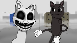 WHITE CARTOON CAT VS CARTOON CAT! (Cartoon Animation)