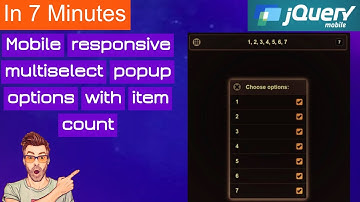 Coding animated multiselect popup options with item count in jquery mobile | multiselect options