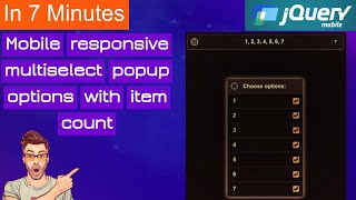 Celebrity Coding animated multiselect popup options with item count in jquery mobile | multiselect options Net Worth