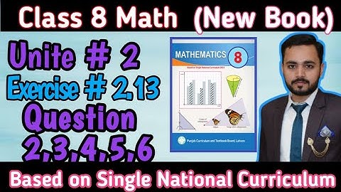 Class 8th Math New book Exercise 2.13 Question 2,3,4,5,6|8th Math New book 2023-24 |8 class math
