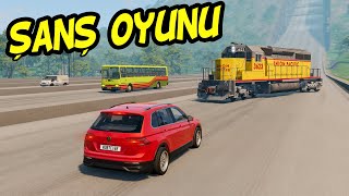 ARABA VS ŞANS OYUNU // ABSÜRT DENEY // YENİ SERİ // BeamNG.drive // Cars vs downhill