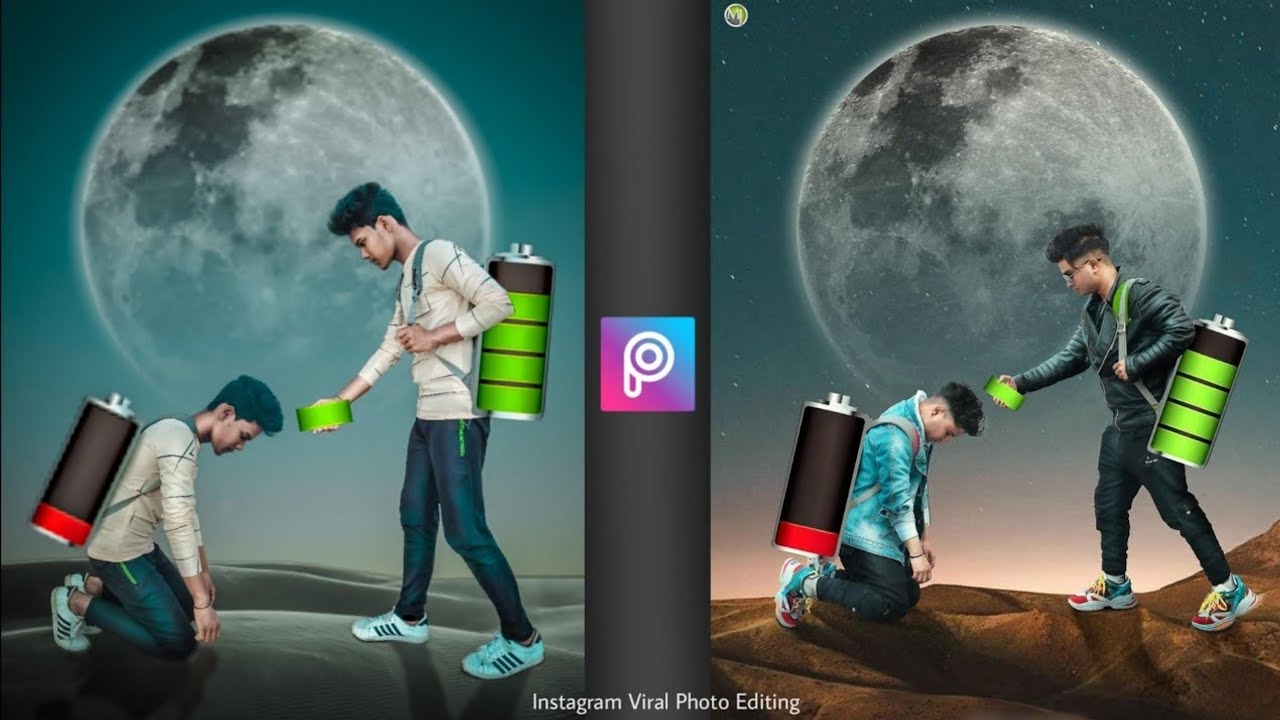 PicsArt Battery Charge Photo Editing || Battery Charge Photo Editing || Instagra Viral Photo Editing