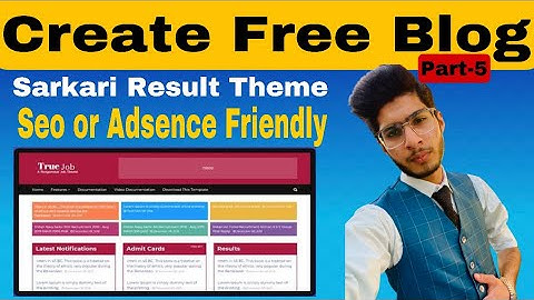 How to Make Sarkari Result Job Website in Blogger step by step in 2021 - SEO Friendly Template