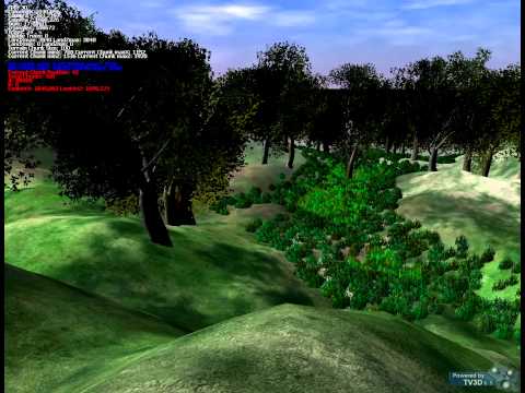 Sample of a landscape in TV3D with day/night cycle