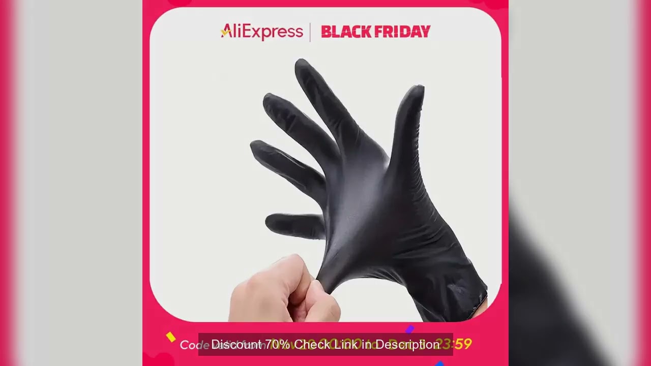 100 Pieces Of Multi-Functional Disposable Nitrile Gloves, Great Helpers For Cleaning And Cooking, Du