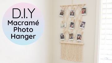 Macrame Photo Wall Hanging | Polaroid Hanger | Macrame Picture Display