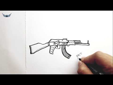 AKM Silah Resmi Nasıl Çizilir - Kolay Resim Çizme - Adım Adım