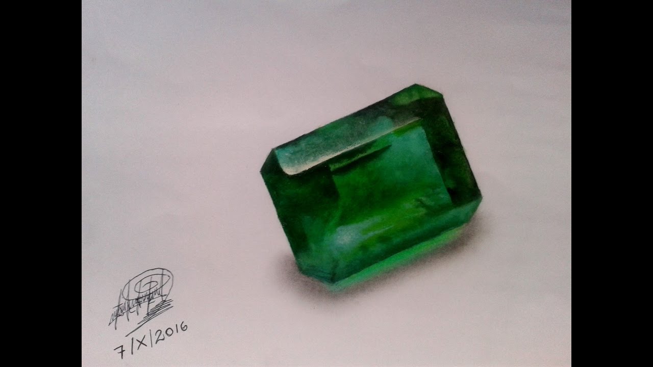Como Dibujo Una Esmeralda (time-lapse) - Drawing an emerald - thptnganamst.edu.vn