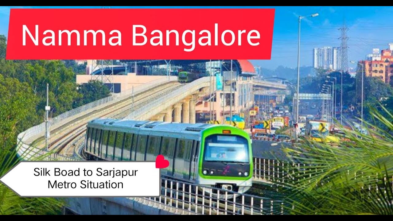 Silk Board To Sarjapur Road Namma Metro Traffic And Metro Work Bangalore Benguluru Youtube