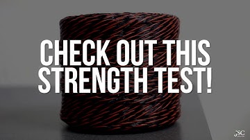 Black and Orange Poly Tree Rope Strength Test | JSC Ag Supply