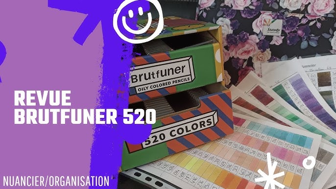 Brutfuner 520 crayons de couleur grasse, à faire soi-même, livre d