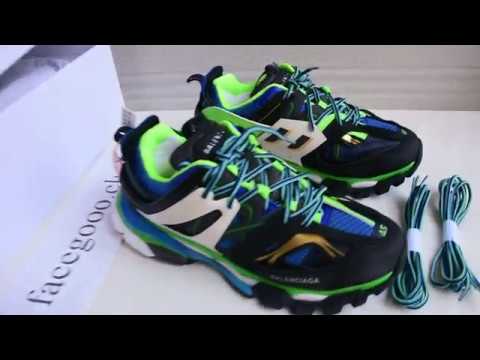 balenciaga track black blue green