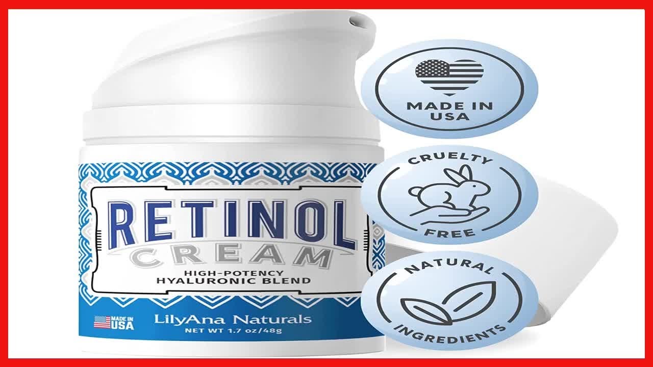 LilyAna Naturals Retinol Cream for Face - Made in USA, Retinol Cream, Anti Aging Cream, Retinol