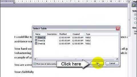 Creating A Merged Document Microsoft Word 2003