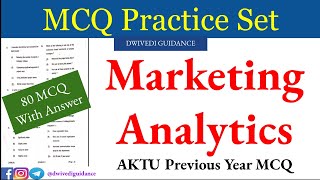 Details 4| marketing analytics MCQ | aktu previous year MCQ | Marketing analytics MCQ Questions mba Update