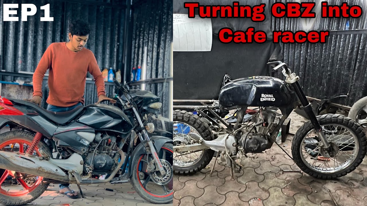 Turning old Hero Honda CBZ into Bulky Cafe Racer || Ep1
