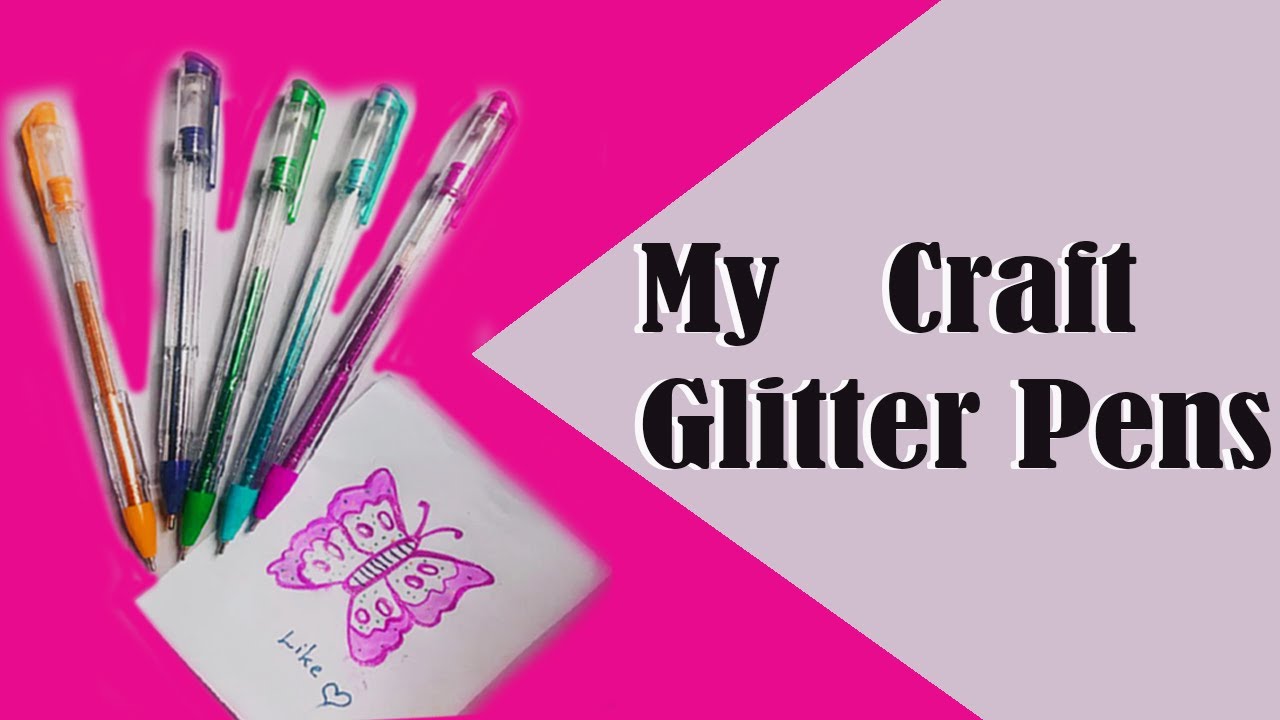 Use of Glitter pen for paper Craft pen use for Decoration YouTube