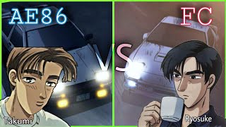 Ultimate Downhill Battle Takumi Vs Rysoke Ae86 Vs Fc Initial D Legends Movie Remix