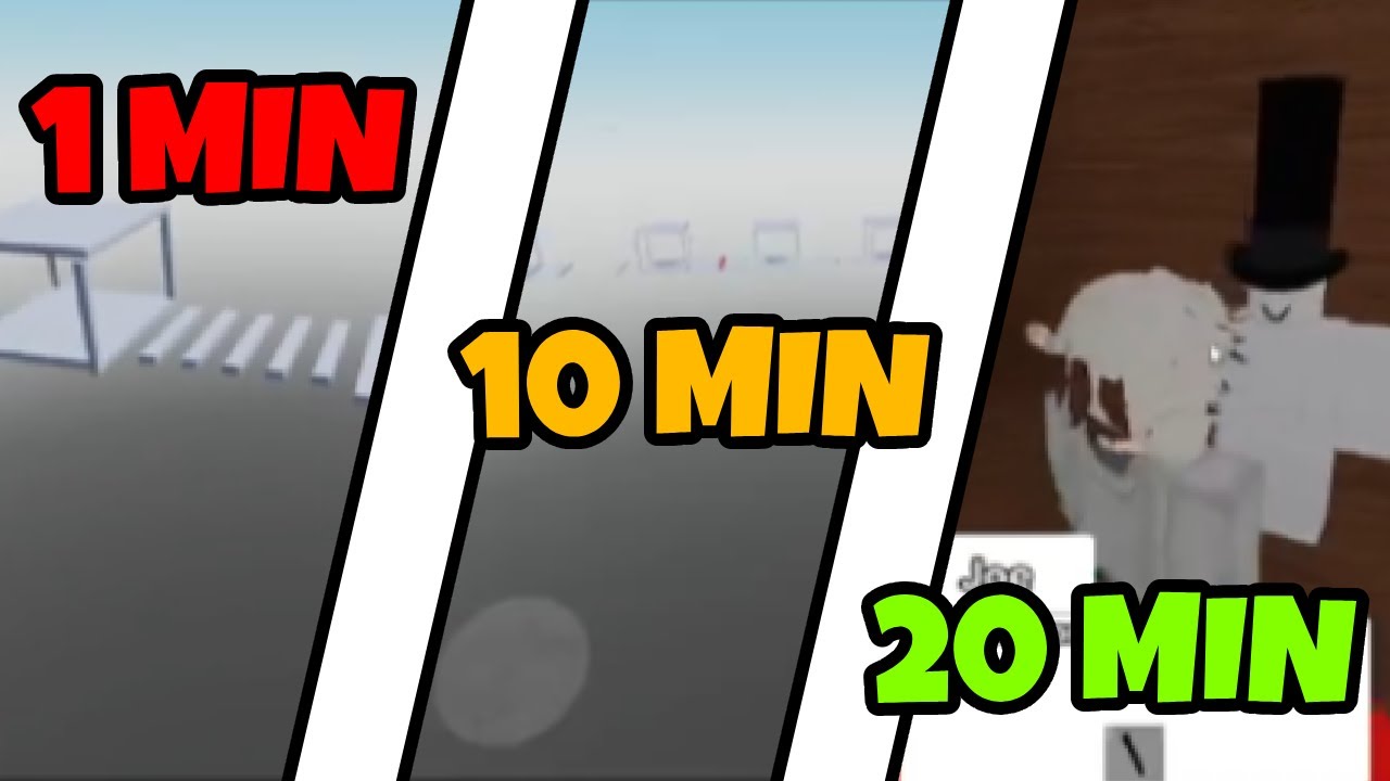 Making A Roblox Game In 1 MIN, 10 MINS and 20 MINS - YouTube