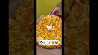 Reality of 4 Cheese Pizza 🤮🤮🤮🤮 #dominos #viral #shorts #cheese
