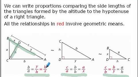 Geometry 8-1 Similarity in Right Triangles