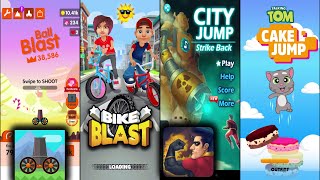 Ball Blast Vs Bike Blast Vs CJ  Strike Back Vs Tom Cake Jump - Endless Game Play Android / iOS screenshot 5