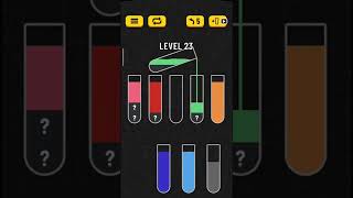 WATER SORT GAME LEVEL 23 SOLUTION GUIDE 023