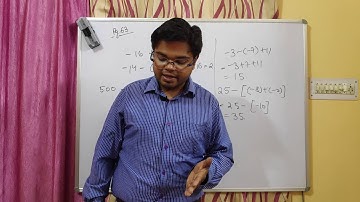 Negative Numbers and Integers Ex-3C