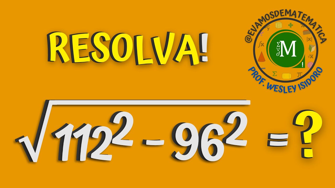 RAÍZ QUADRADA de um PRODUTO NOTÁVEL