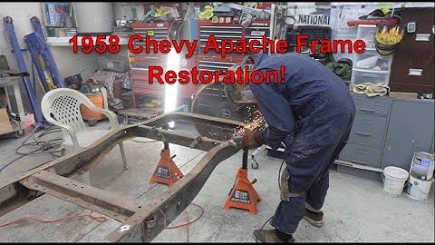 Restauratie van het frame van de Chevy Apache uit 1958!