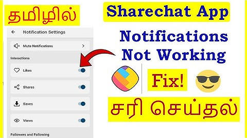 How to Fix ShareChat App Notifications Not Working Tamil | VividTech