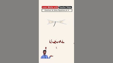 Form and Solve Equations in Intersecting Lines #shorts