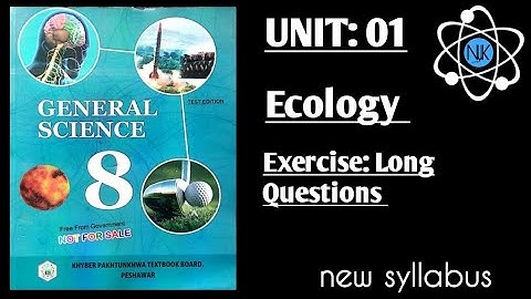 Science Class 8th | in Pashto | unit#01 | Ecology | Kpk Textbook |Exercise |