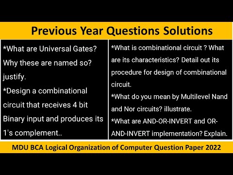Loc Questions Sample Questions Important Questions : Logical organization of computer | bca loc | BCA ...