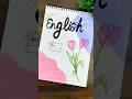 English 🌷✨ Front page design #calligraphyart #ytshorts