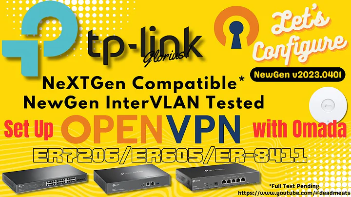 LC46: OpenVPN Set Up TP Link ER-605 ER-7206 ER-8411 OC300/OC200 Omada and NeWGen InterVLAN